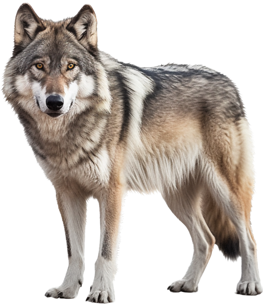 Wolf png with AI generated.