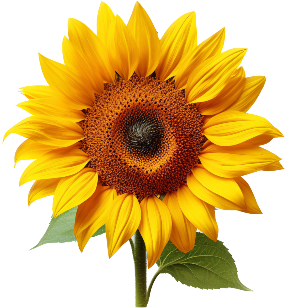 Sunflower png with AI generated.