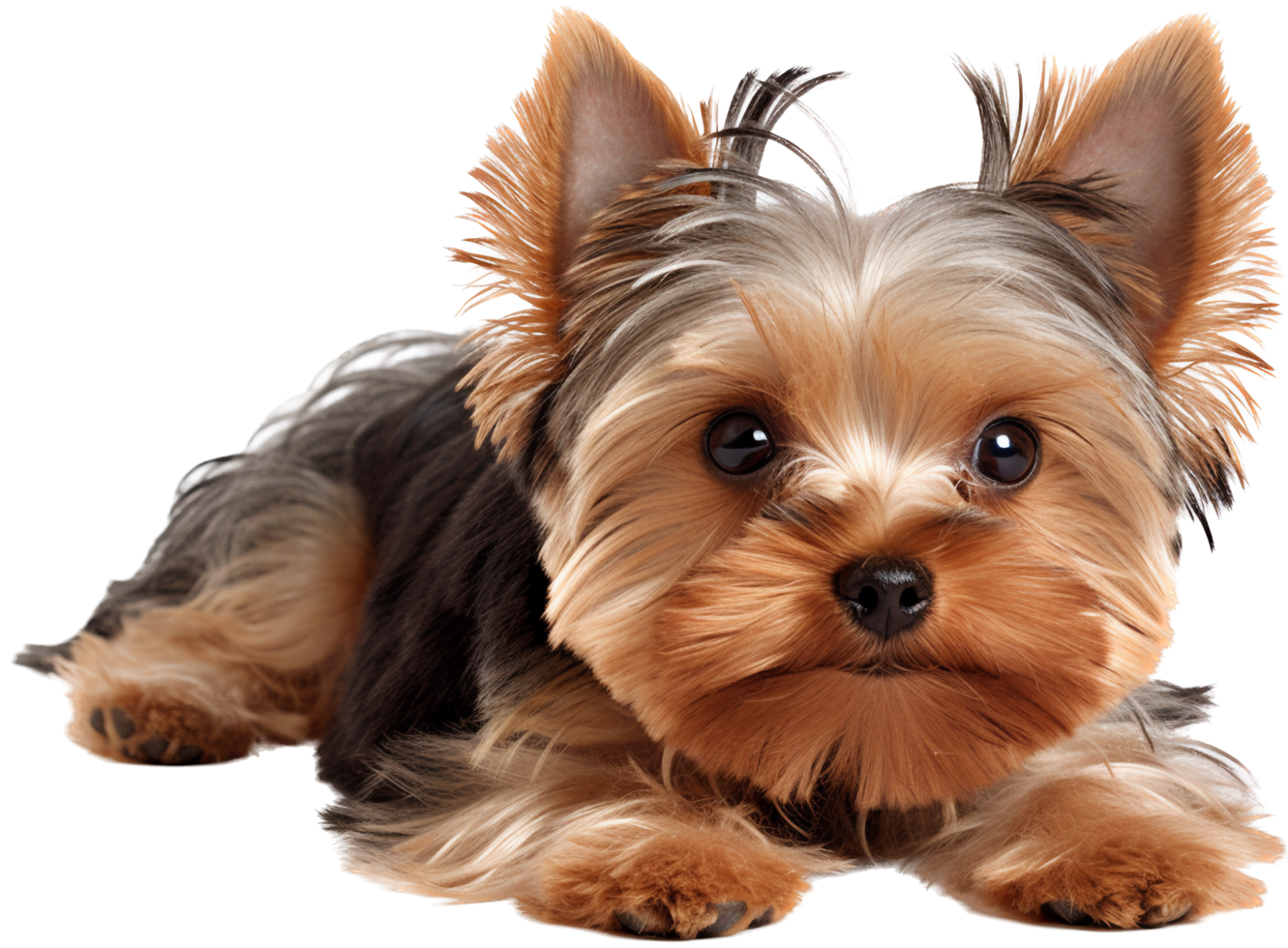 yorkshire terrier png med ai genererad.