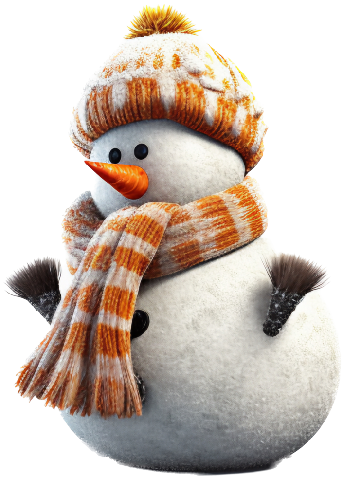 Snowman png with AI generated.