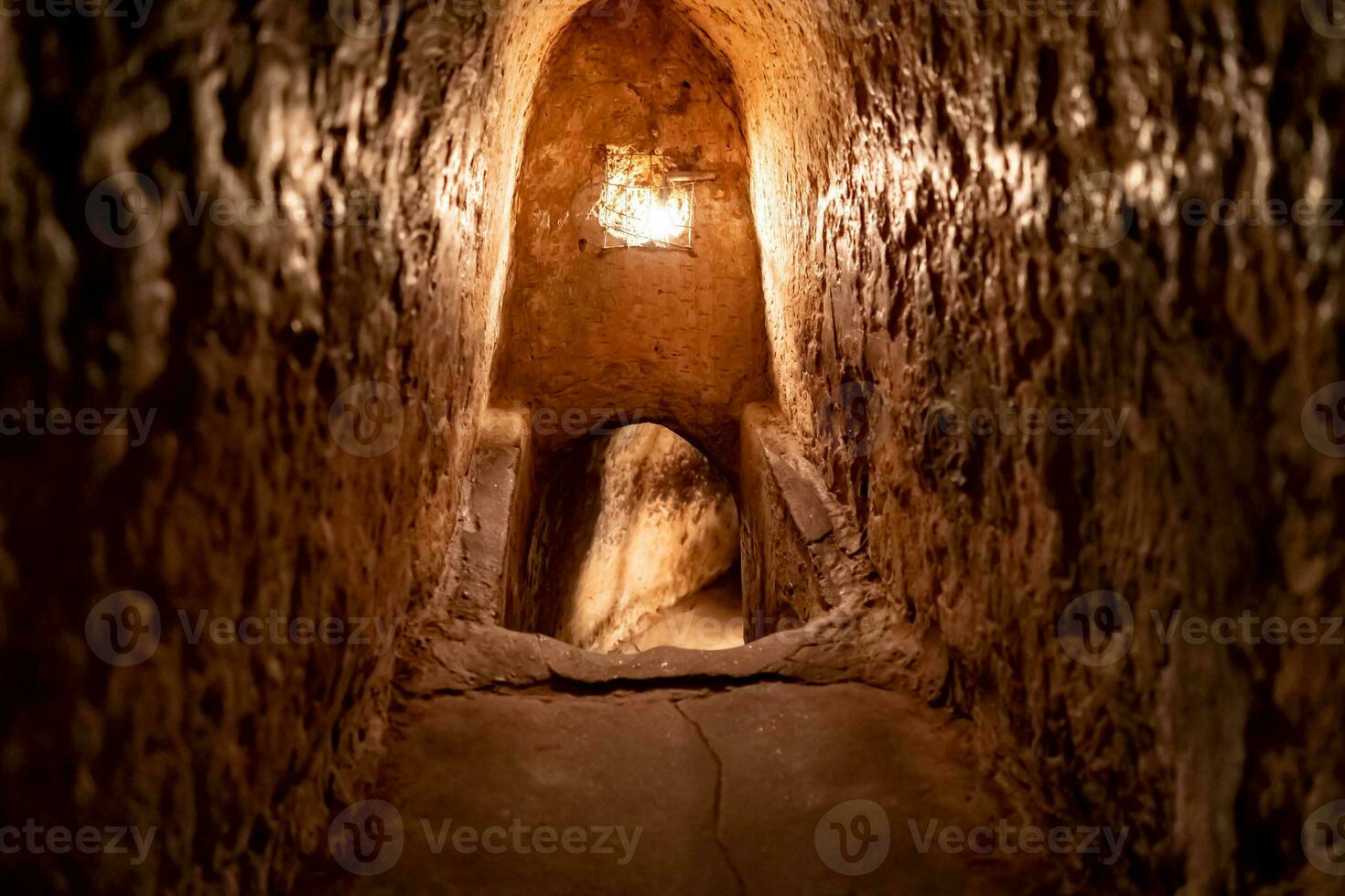 Cu Chi tunnel, historic famous place in Vietnam war, army dig underground dug out to living, now it's heritage destination for Viet Nam travel in Ho Chi Minh city photo