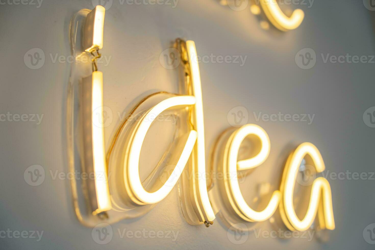 idea, LED neón ligero en pared ,negocio antecedentes diseño con largo sombra texto foto