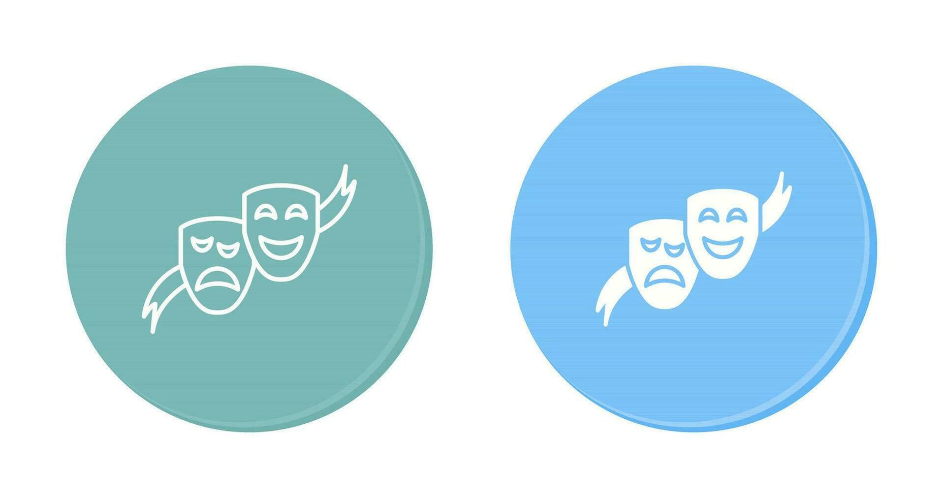 Theater Masks Vector Icon