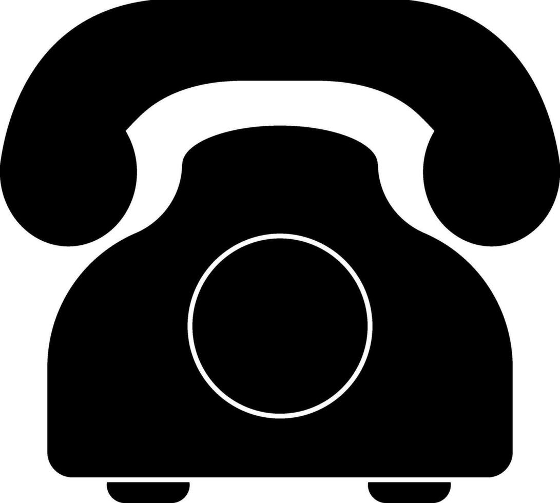 BW retro style telephone. vector