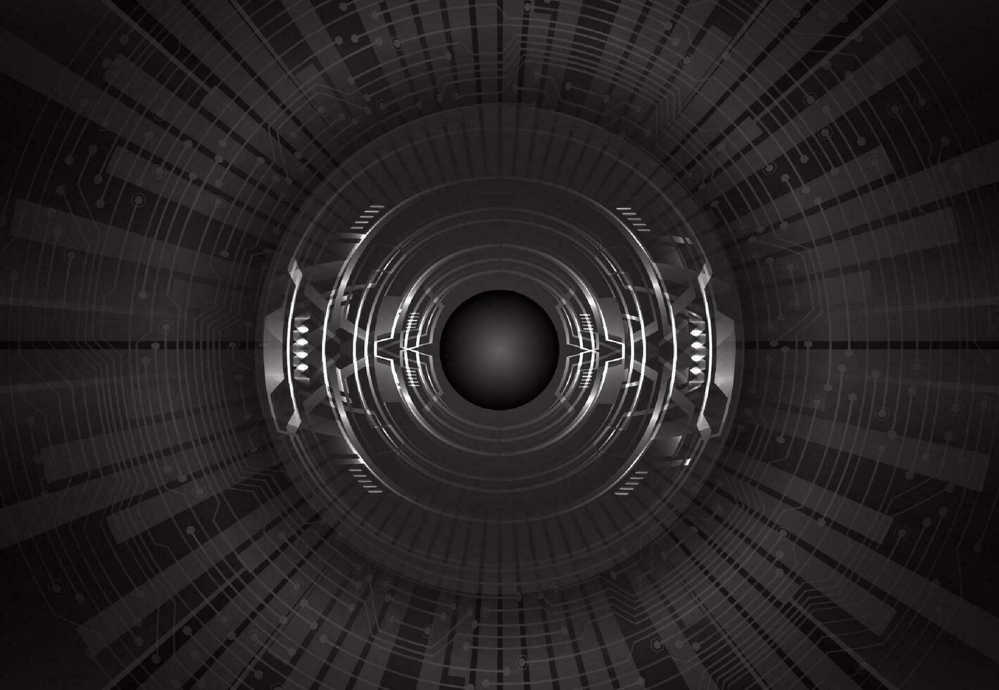 Modern Cybersecurity Eye on Technology Background vector