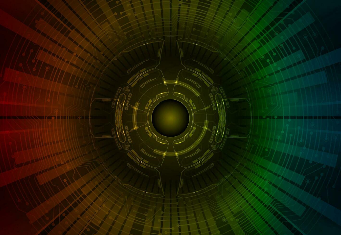 Modern Cybersecurity Eye on Technology Background vector