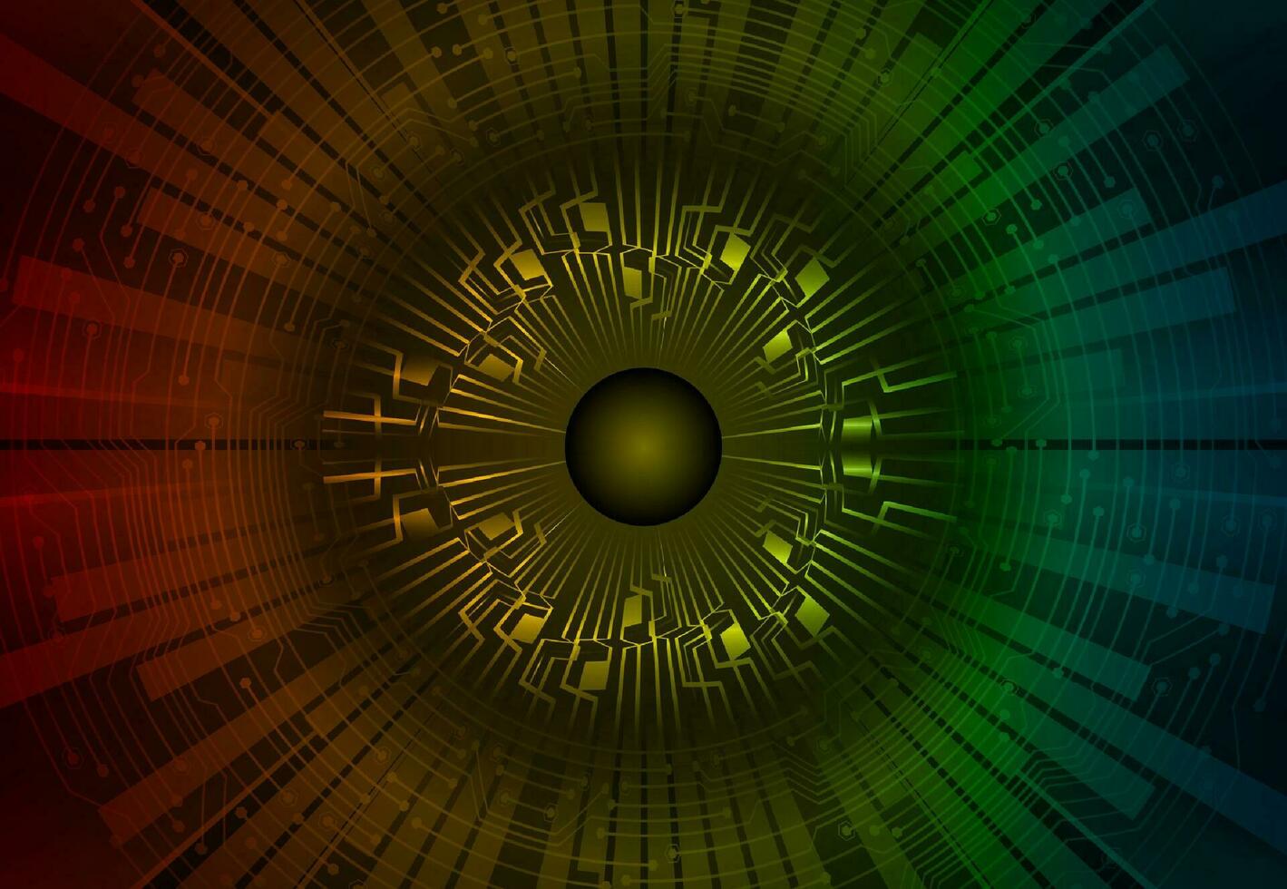 Modern Cybersecurity Eye on Technology Background vector