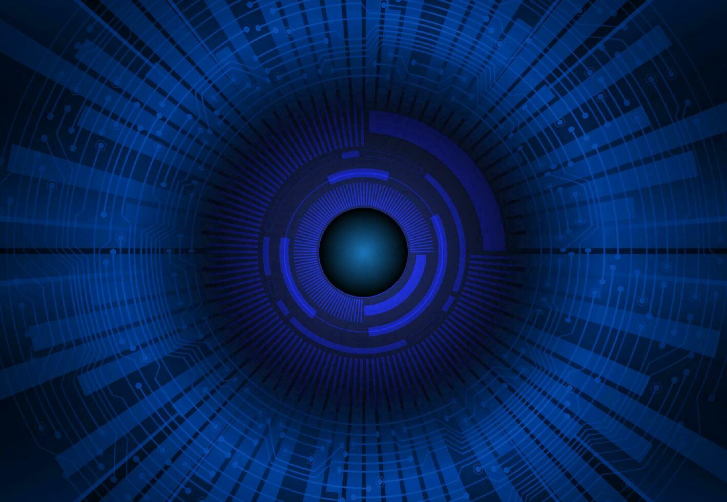 Modern Cybersecurity Eye on Technology Background vector
