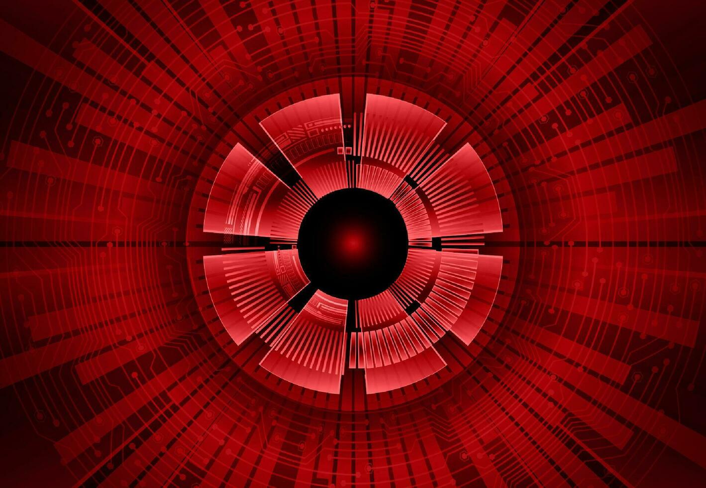 Modern Cybersecurity Eye on Technology Background vector