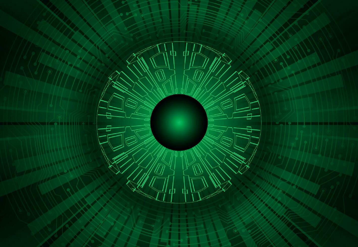 Modern Cybersecurity Eye on Technology Background vector