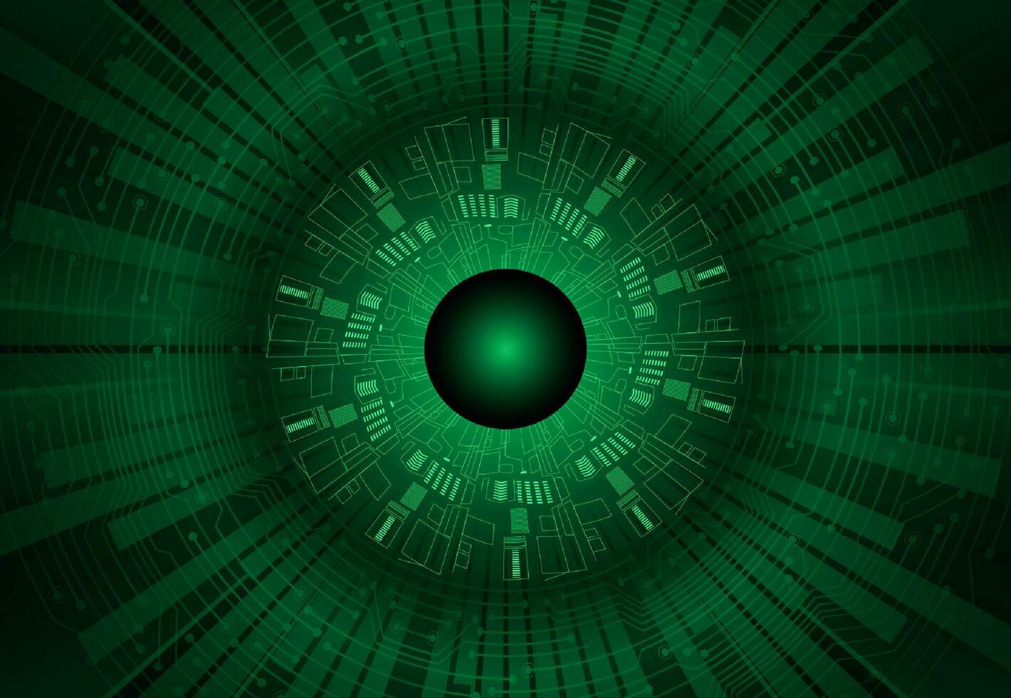 Modern Cybersecurity Eye on Technology Background vector