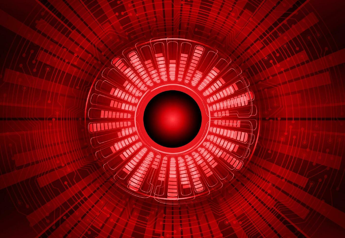 Modern Cybersecurity Eye on Technology Background vector