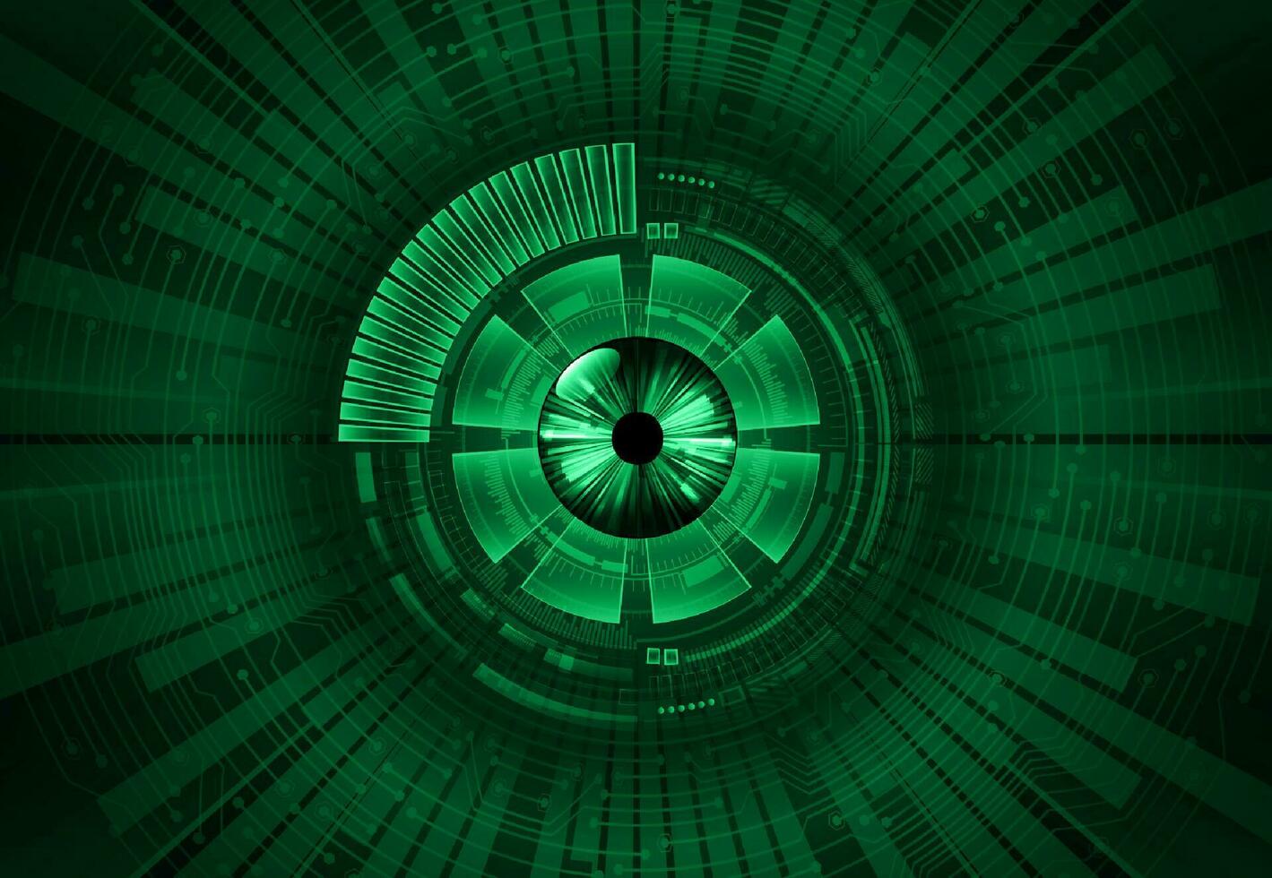 Modern Cybersecurity Eye on Technology Background vector