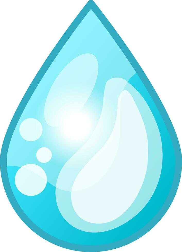 dibujos animados azul agua soltar aislado en blanco antecedentes vector