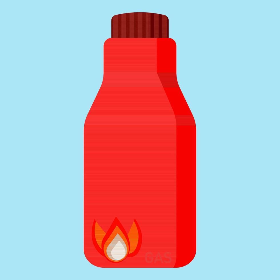 Gasoline Bottle for Camping in flat vector illustration design
