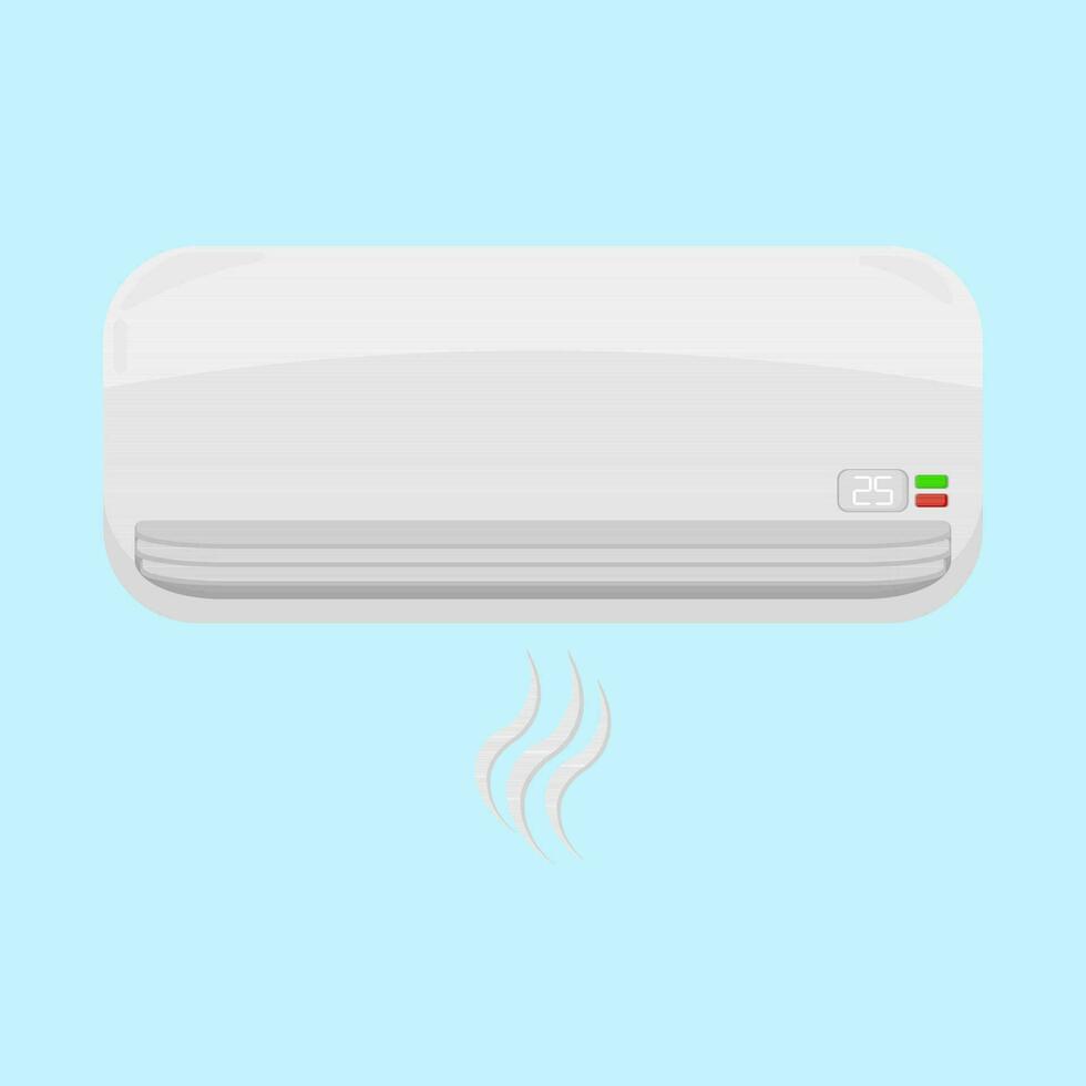 Air conditioner in flat vector illustration design