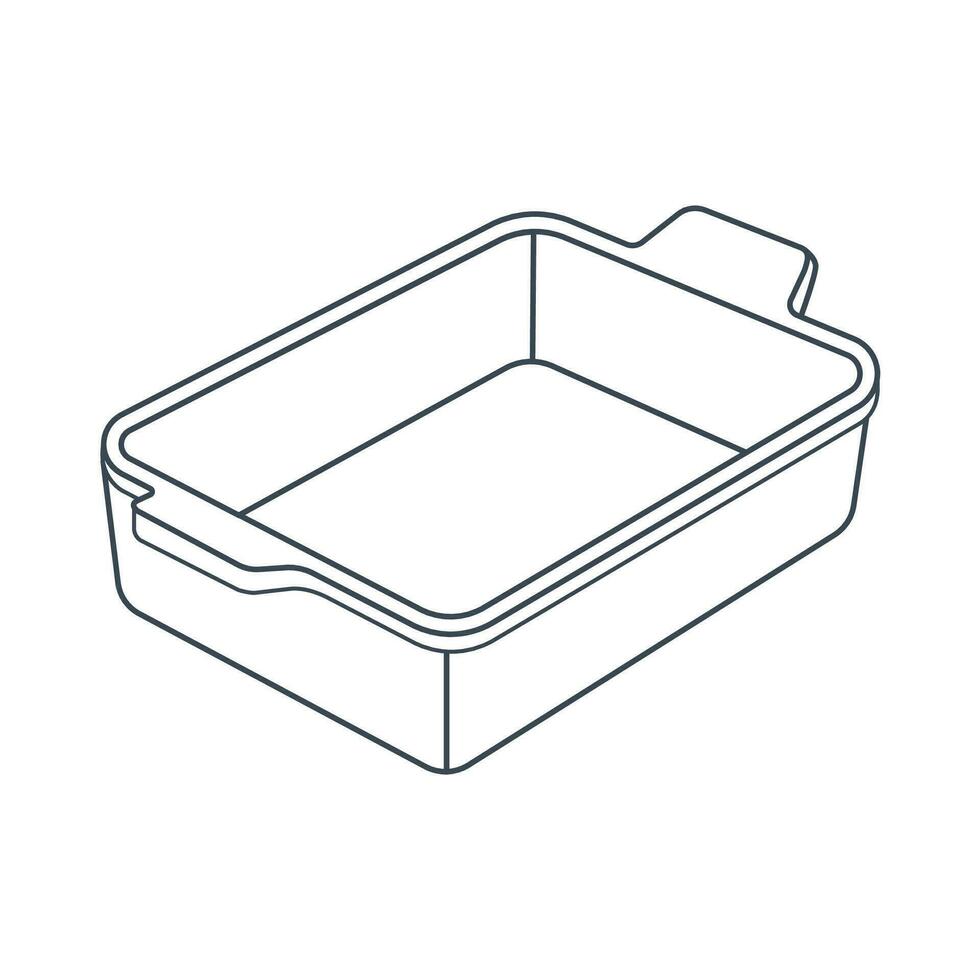 Dishes Rectangular Baking Dish Pan Line Art 24867124 Vector Art At dishes-rectangular-baking-dish-pan-line-art-24867124-vector-art-at