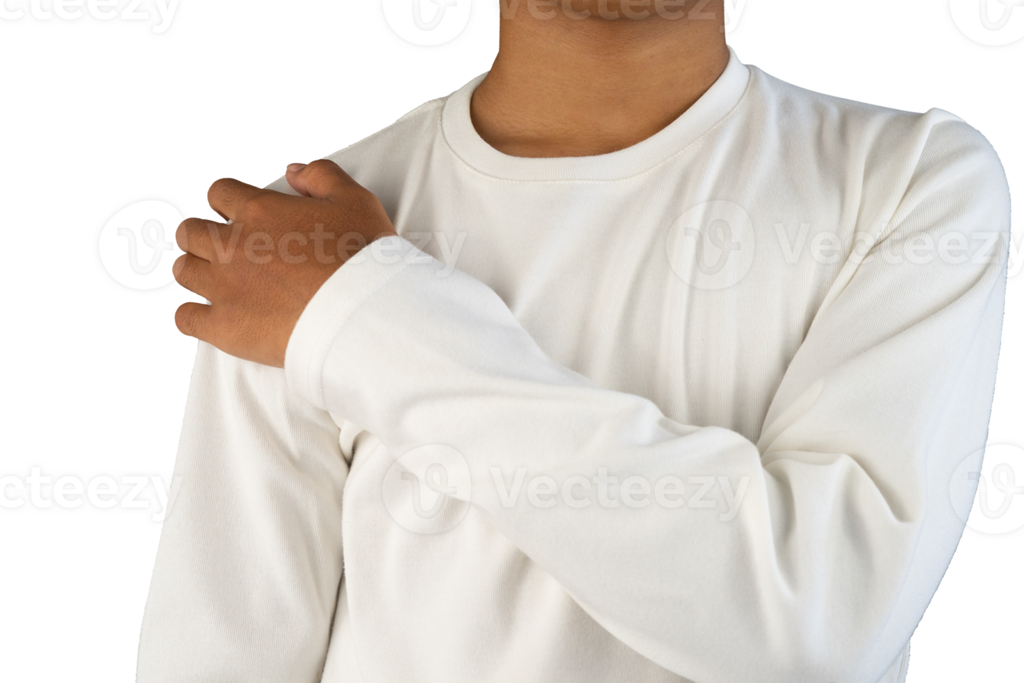 man holding sore shoulder isolated png