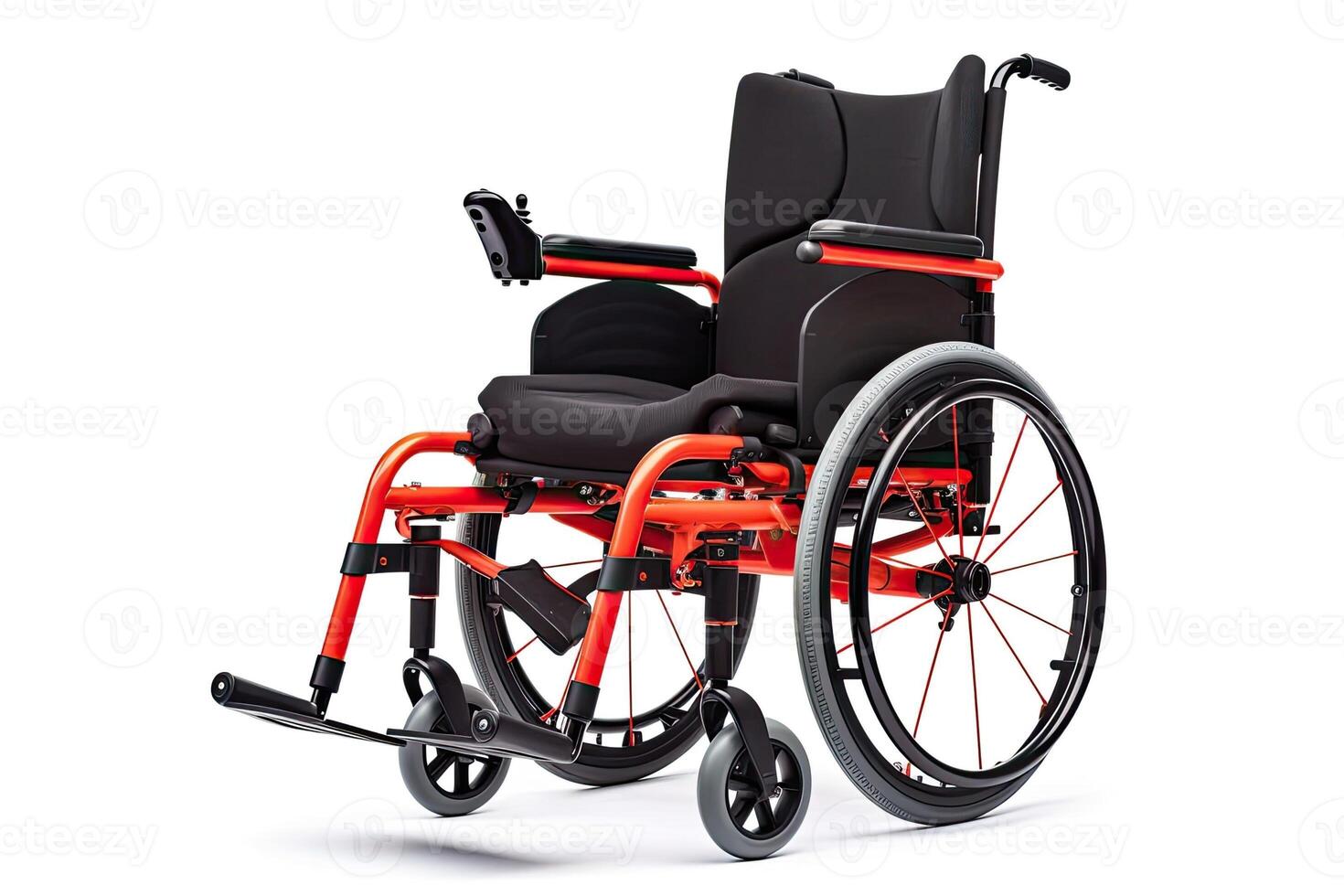 Wheelchair isolated on white background photo