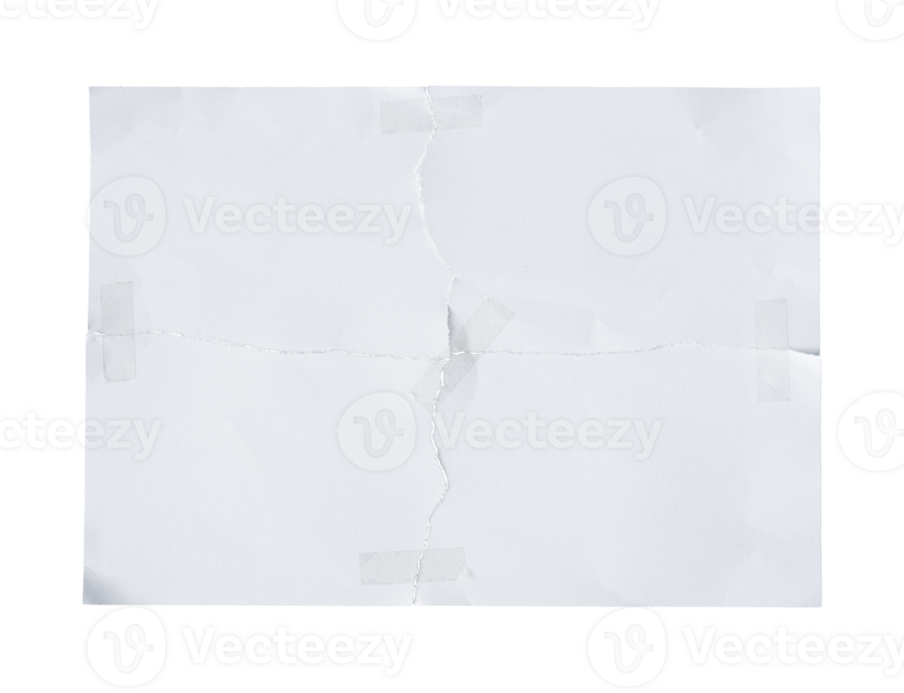 torn paper glued with transparent tape png