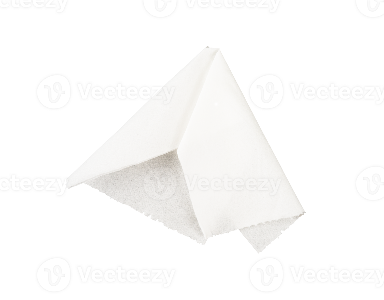 Folded tissue paper isolated. Used tissue paper waste png