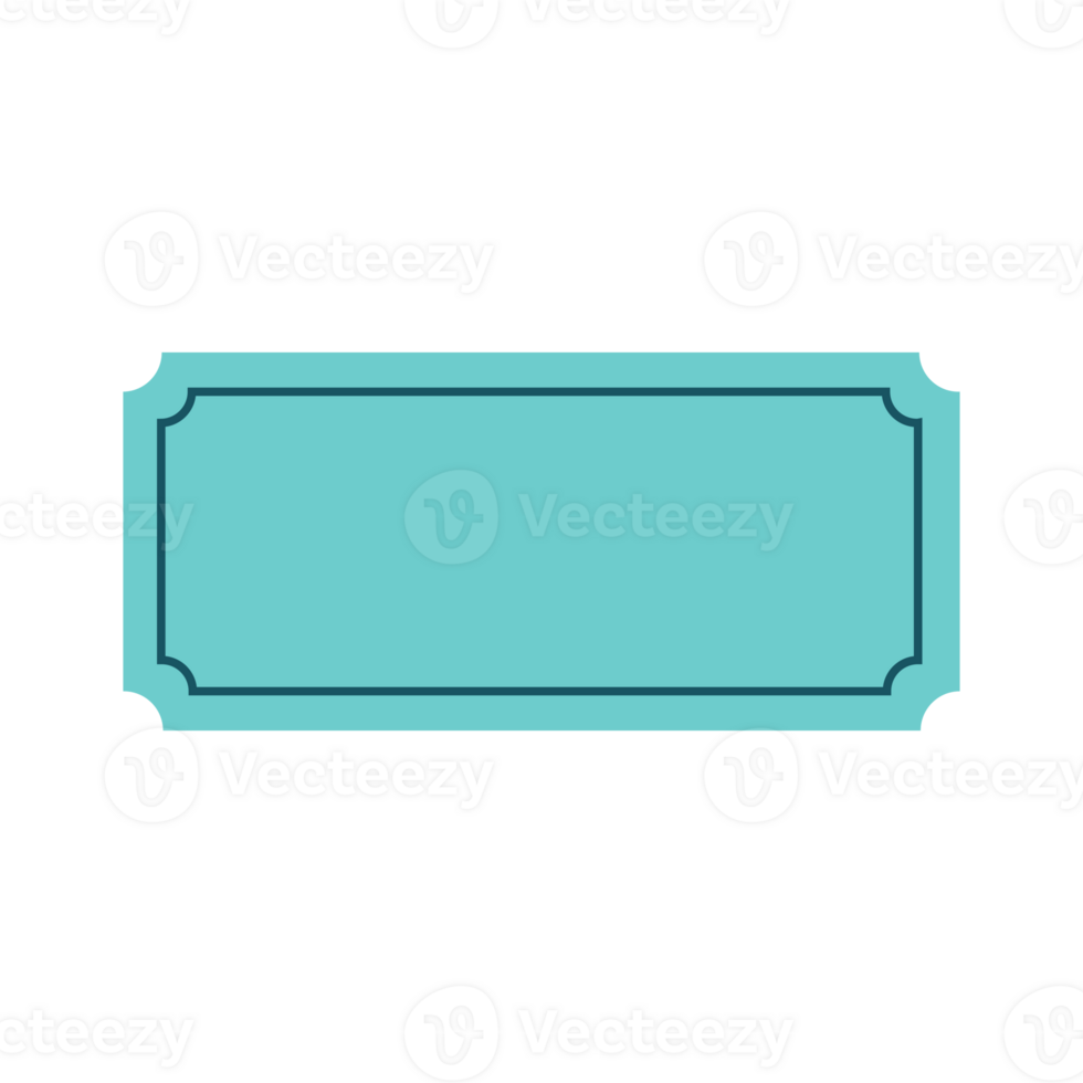 blank blue ticket element png