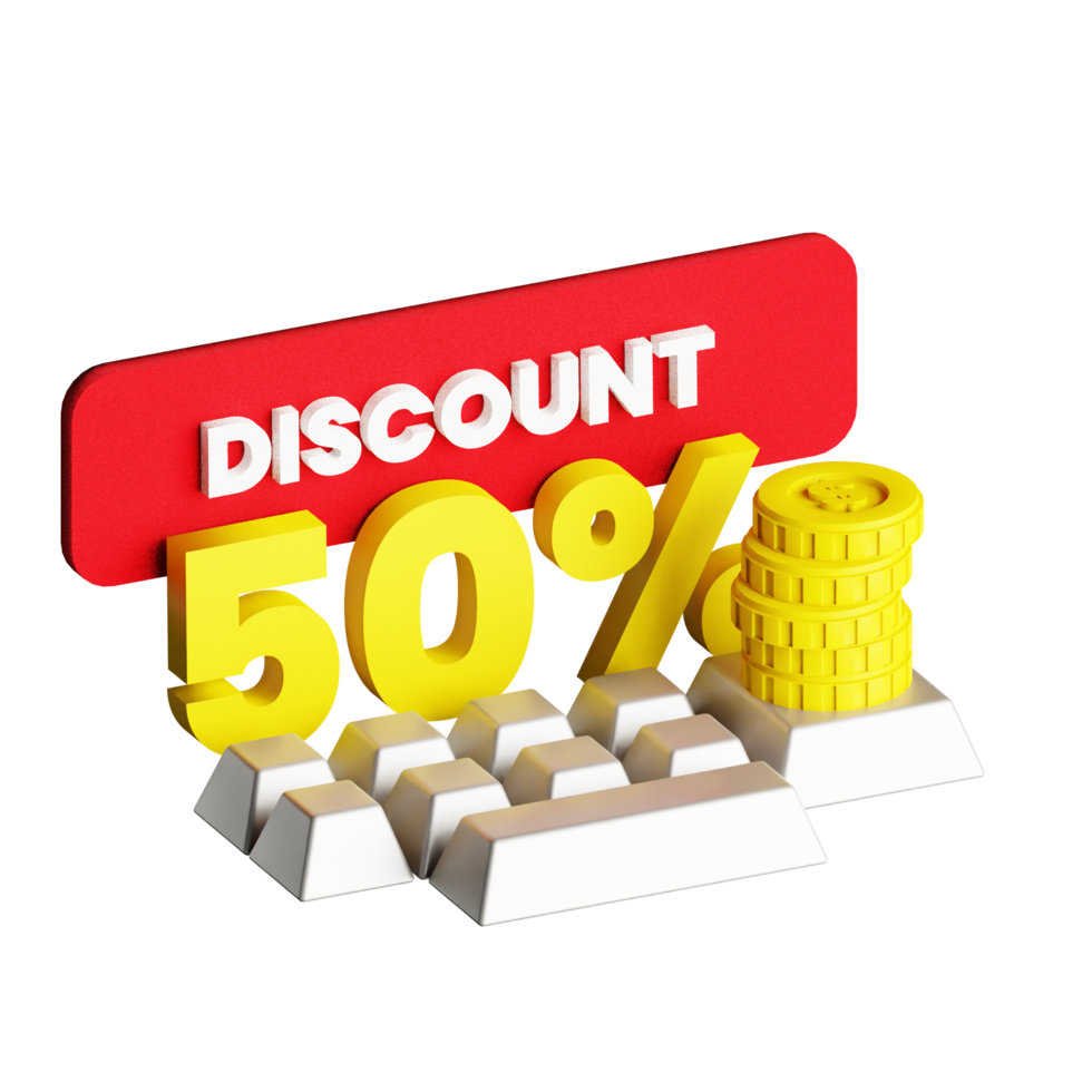 3d icon discount design for your online shop png