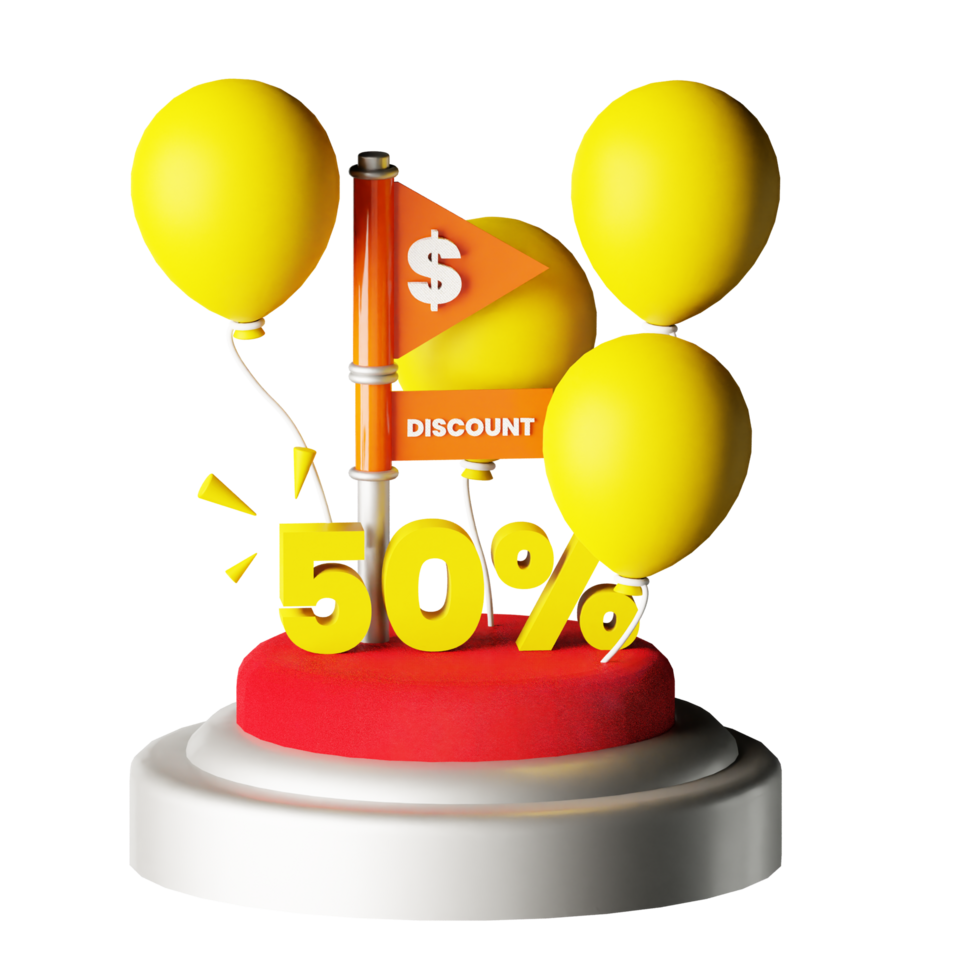 3d icon discount design for your online shop png