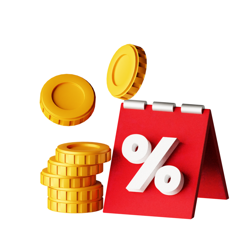 3d icon discount design for your online shop png