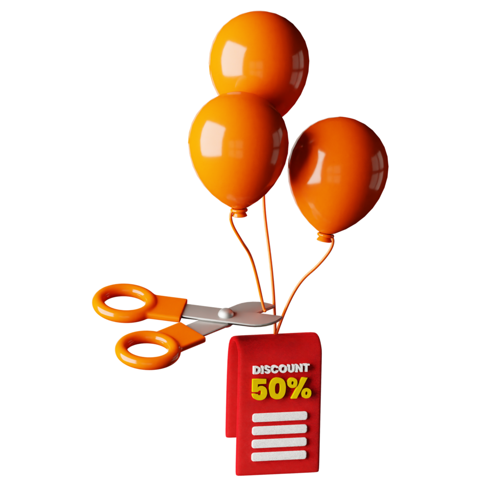 3d icon discount design for your online shop png