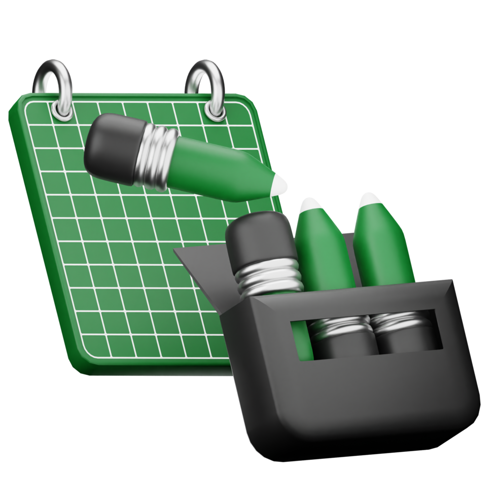 3d icon design with green and black color png