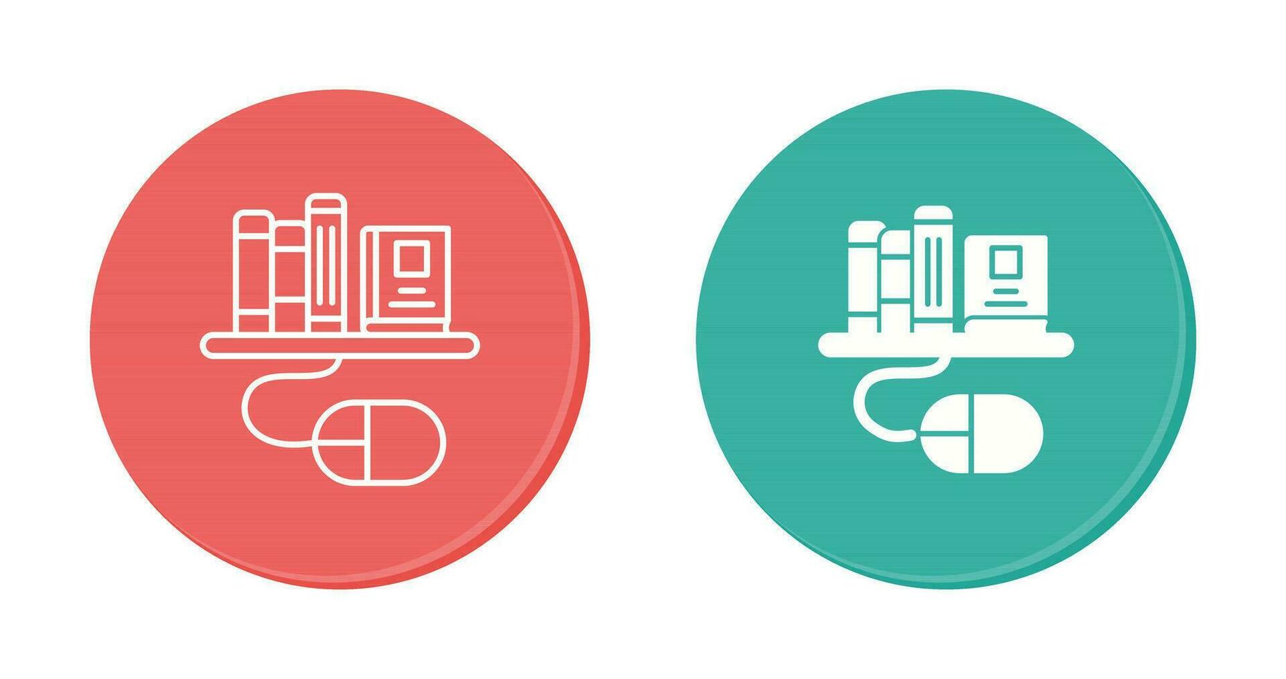 Digital Library Vector Icon