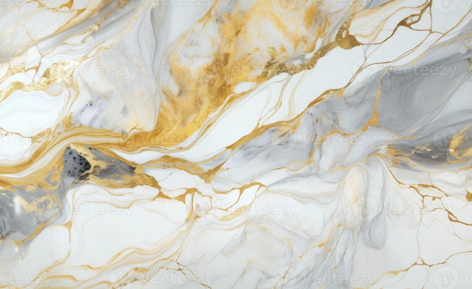 White marble texture with golden streaks. photo