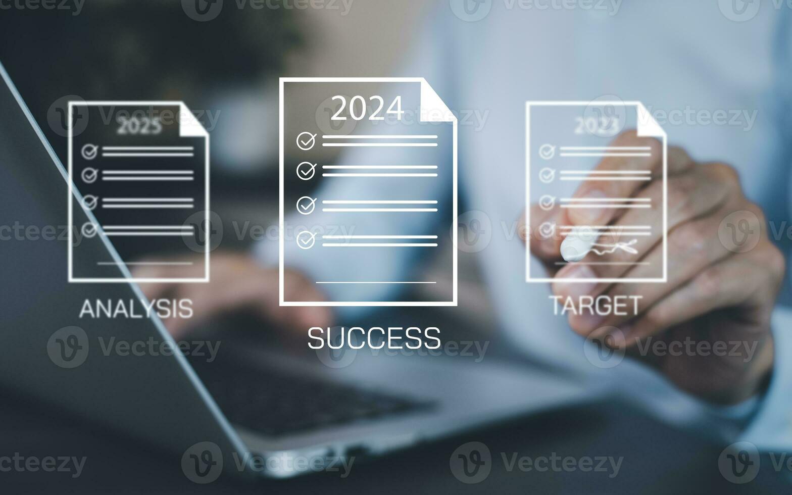 Signing electronic documents on digital documents Online and checklist and clipboard task documentation management,  working laptop checklist questionnaire assessment form, online survey online exam. photo