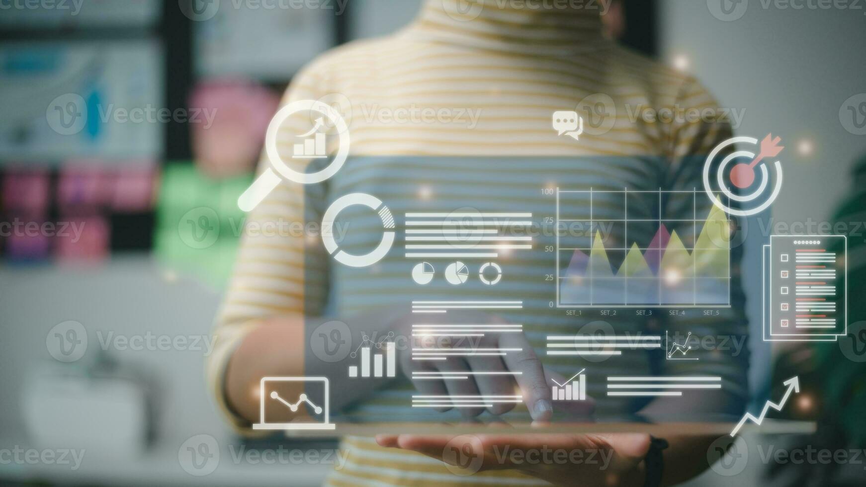 Data Analytics and business intelligence concept. photo