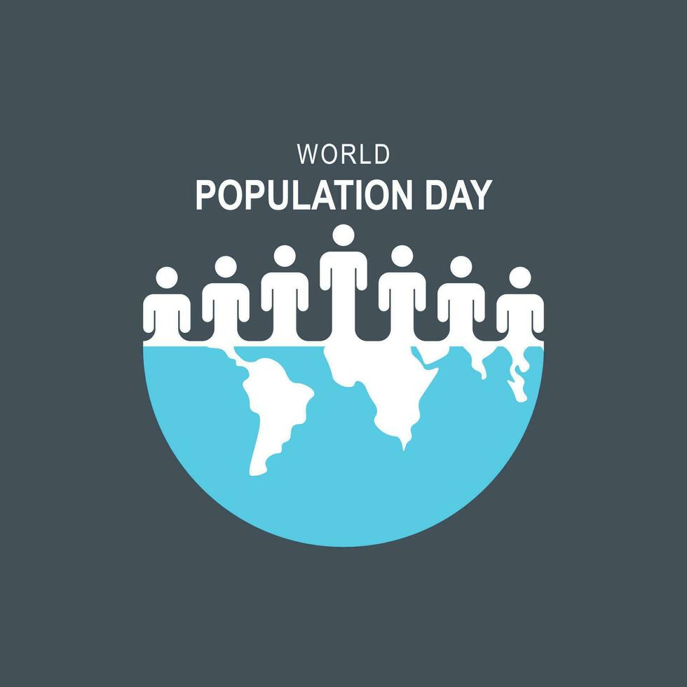 World Population Day background. vector