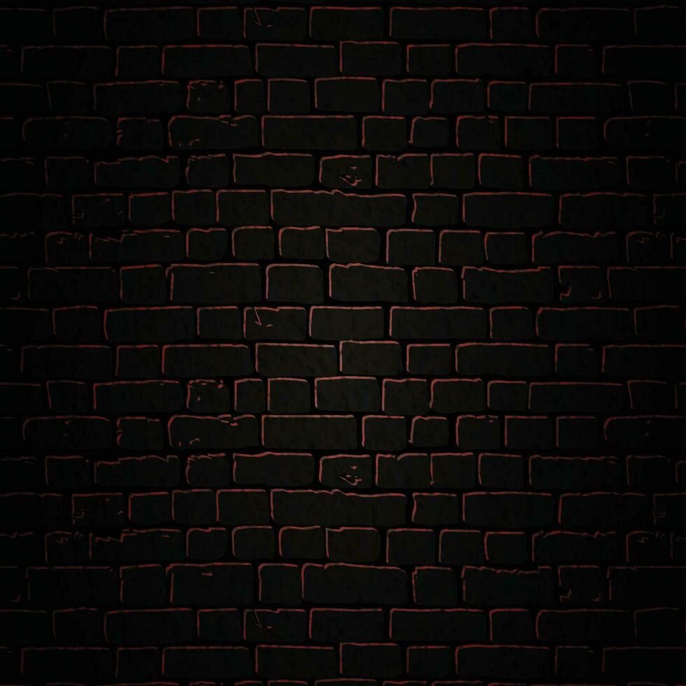 Dark brick wall background. vector