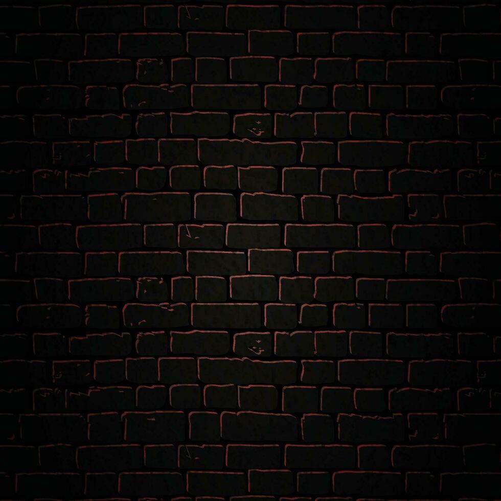 Dark brick wall background. vector