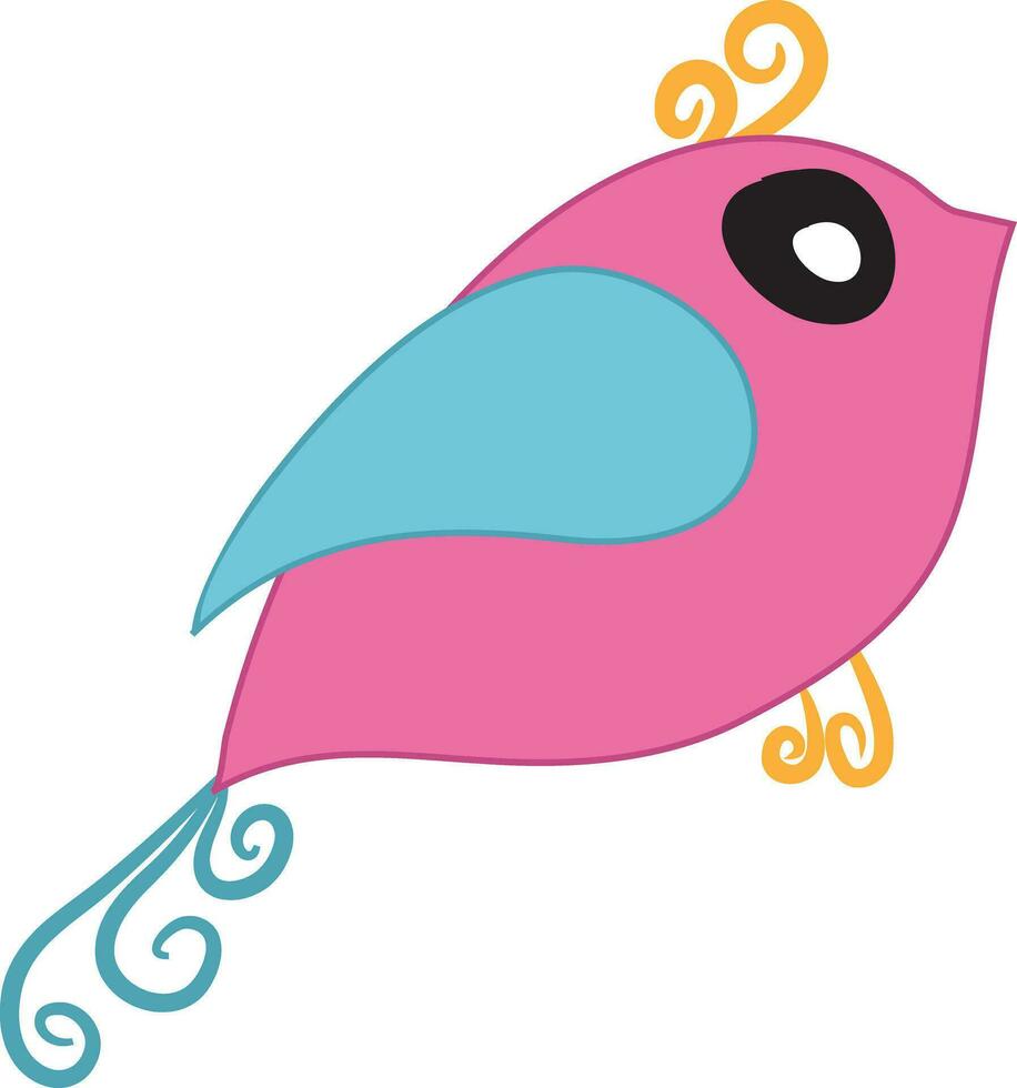 Cute vector illustration of cartoon birds.