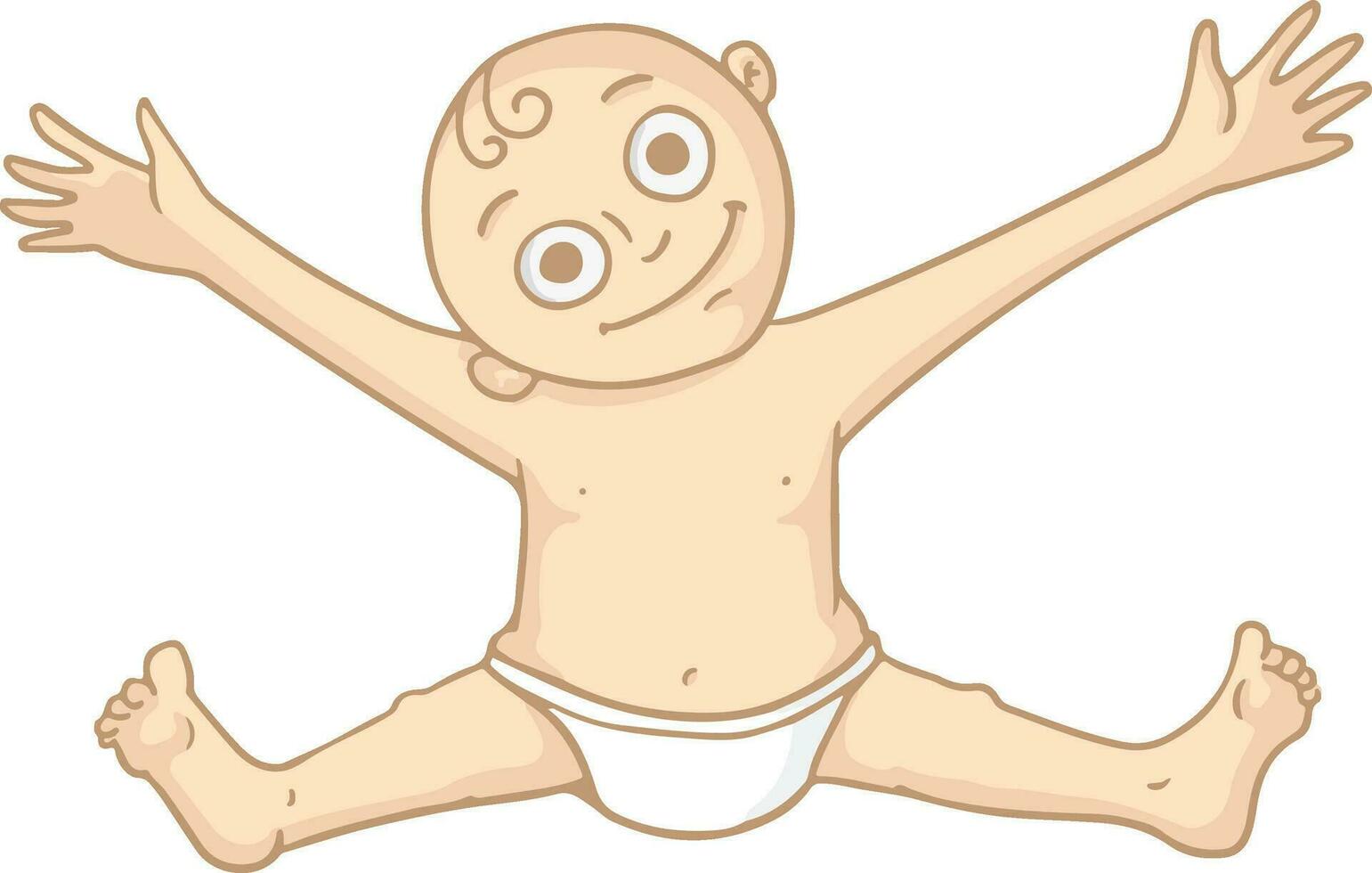 Cute little boy character. vector