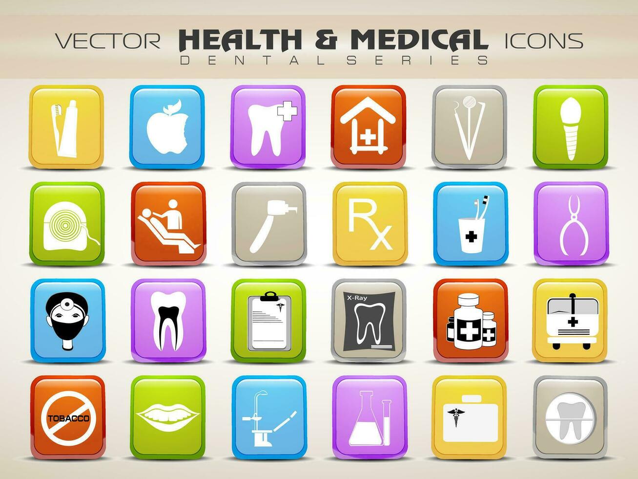 conjunto de iconos médicos vector