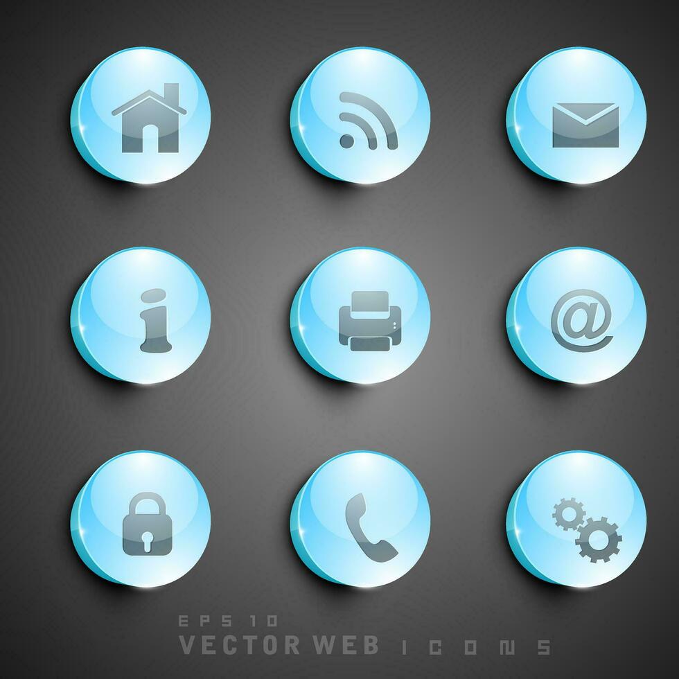 Web mail icons set can be used for websites, web applications. email applications or server Icons vector