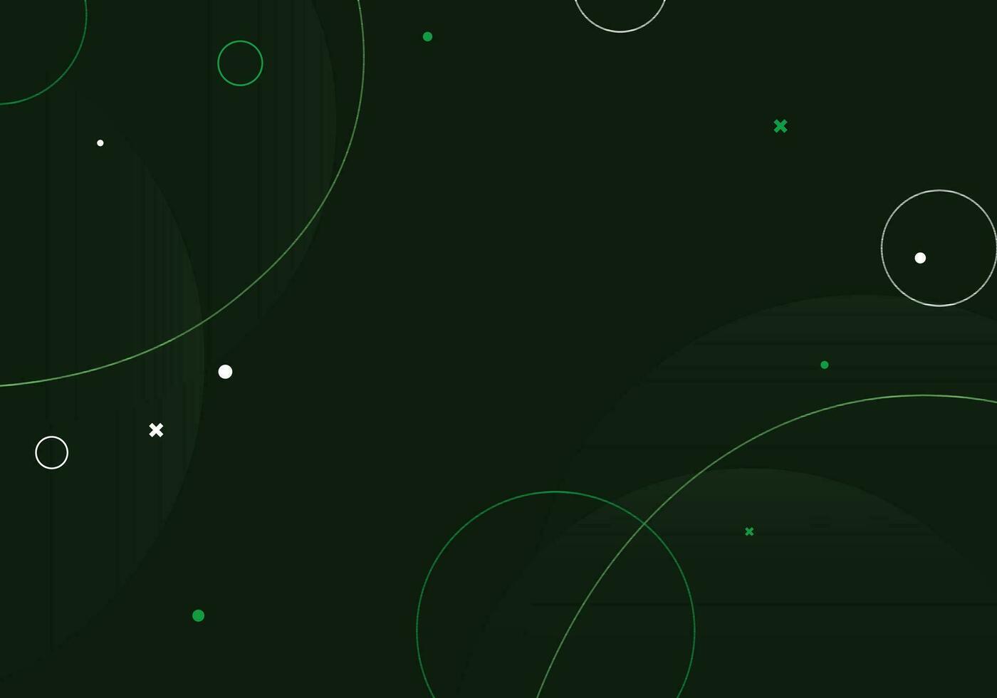 Dark green gradient circles background. vector