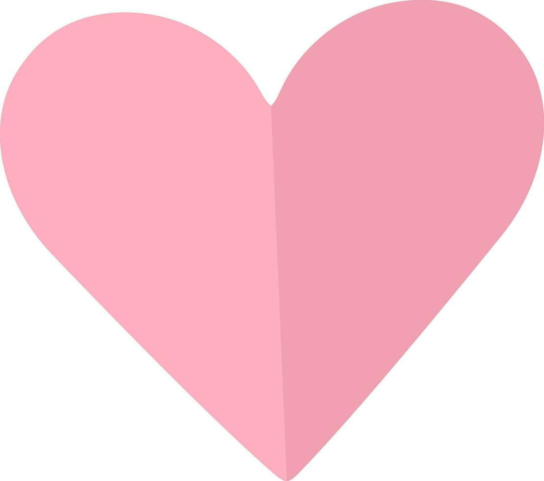 Pink paper cut love heart for invitation cards. vector