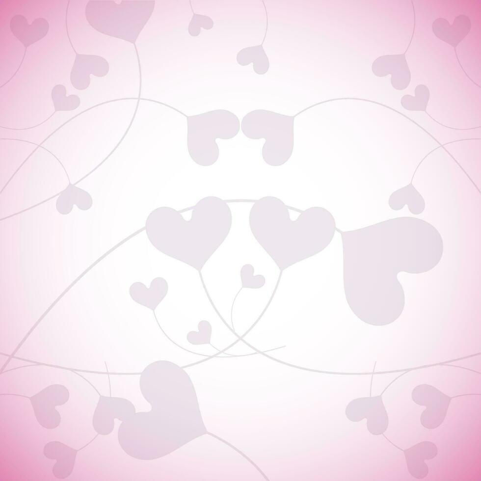 Hearts decorated purple background. vector