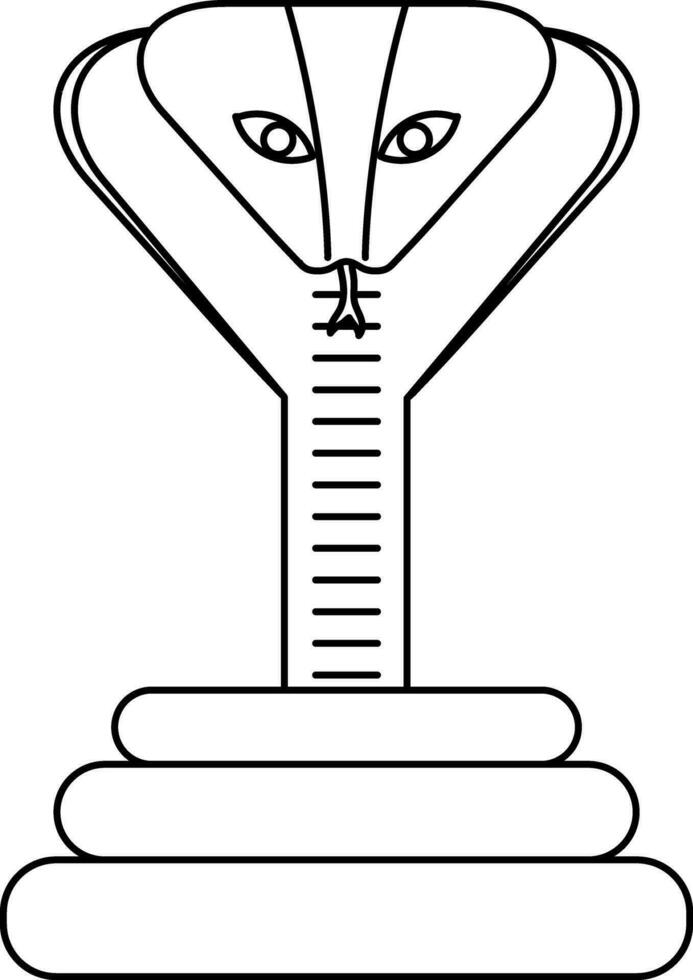 Snake icon in chinese zodiac in stroke style. vector
