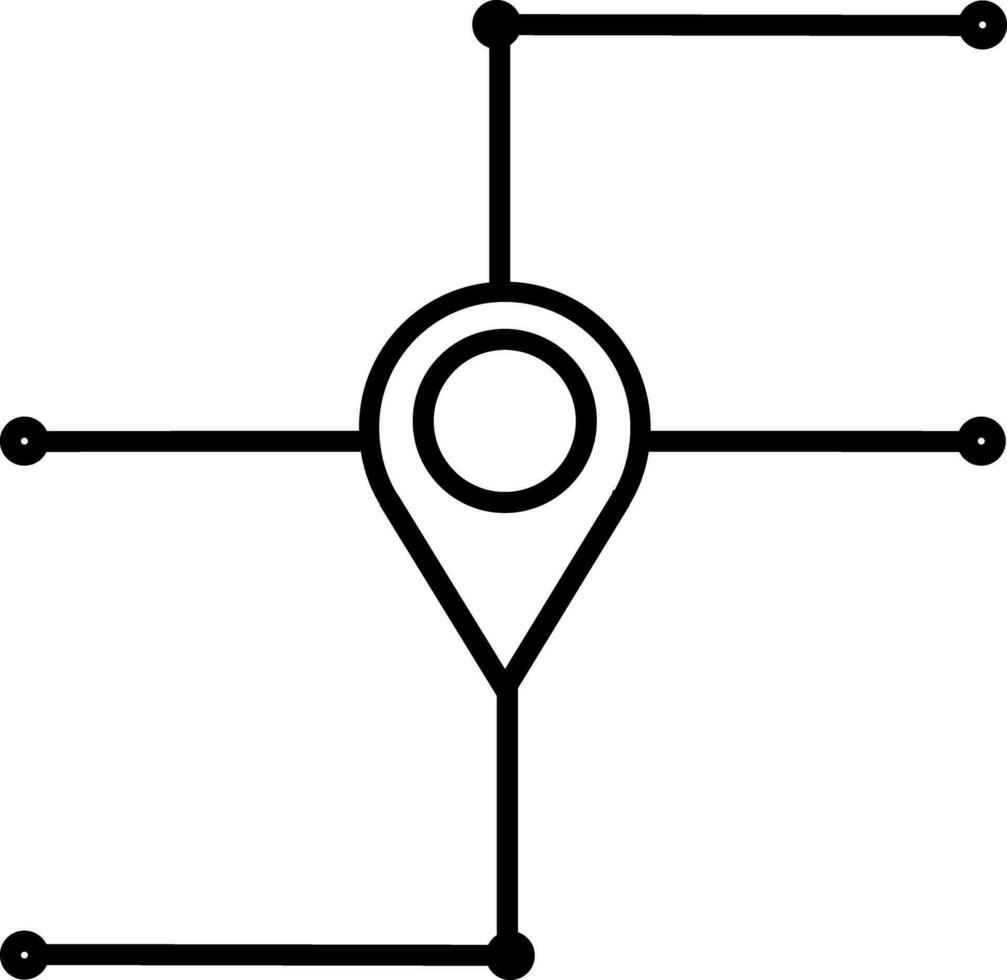 Map pointer directions icon. vector