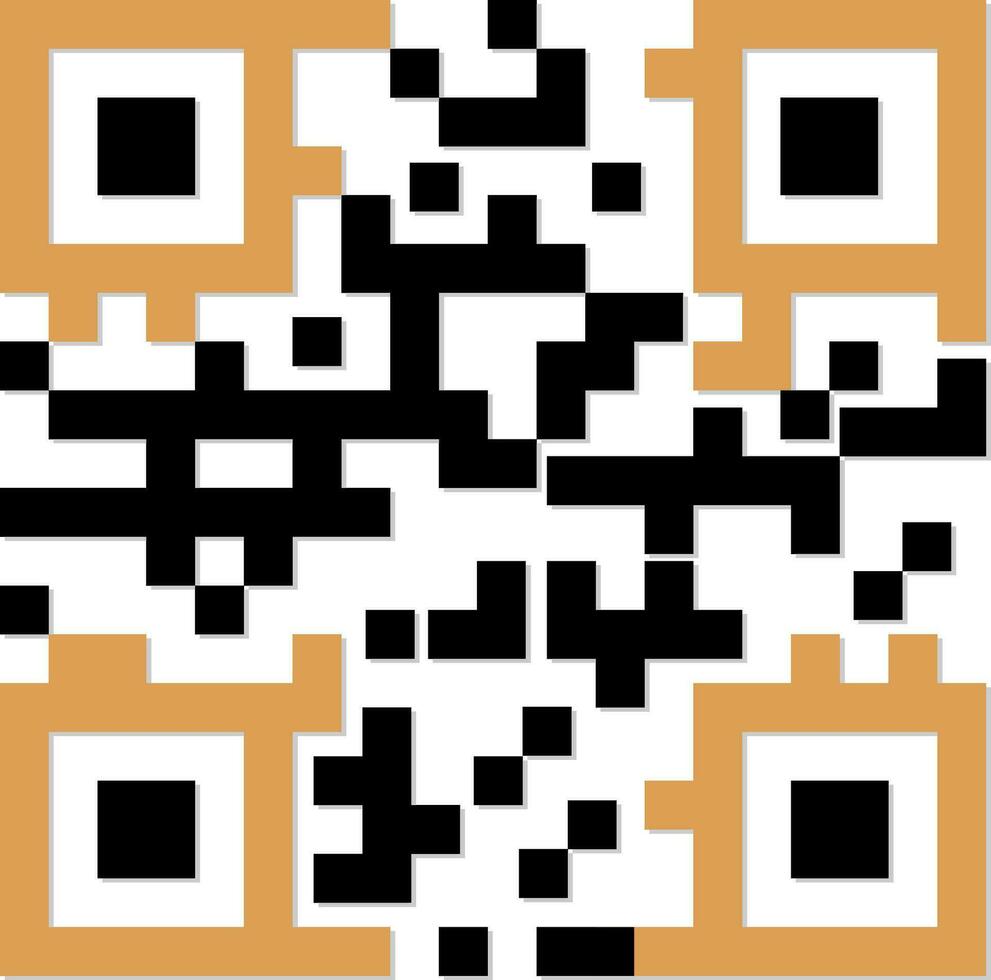 Vector QR code or quick response code icon.