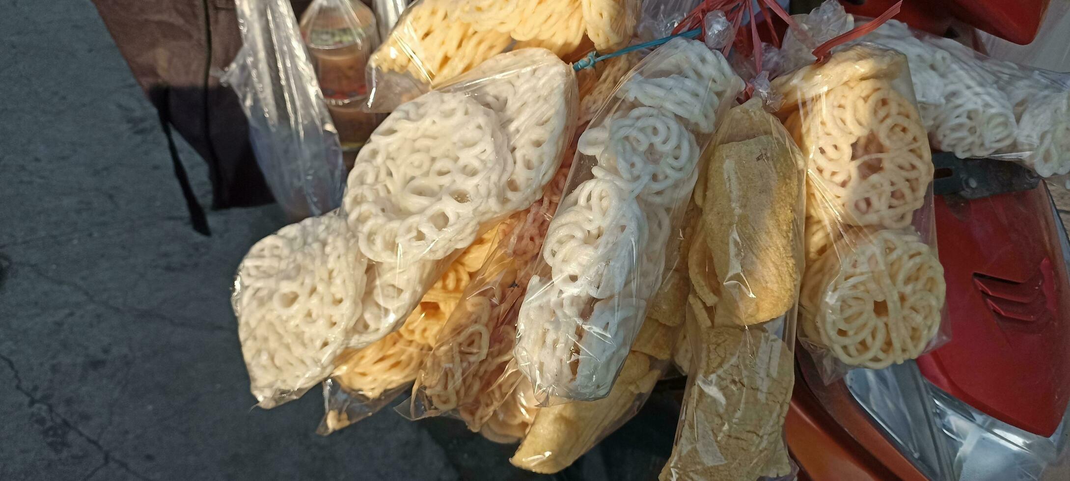 various crackers in Indonesia photo