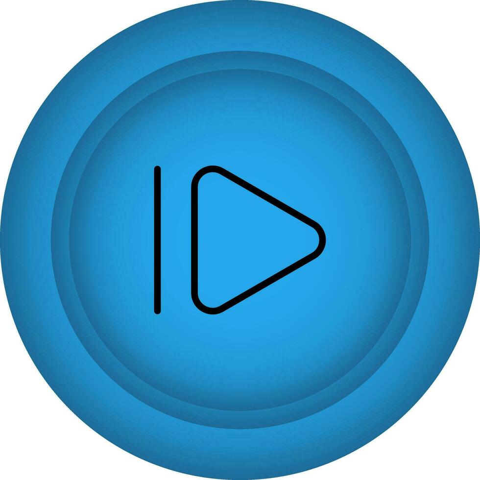 Forward Or Right Play Button Icon Or Symbol In Black And Blue Color. vector